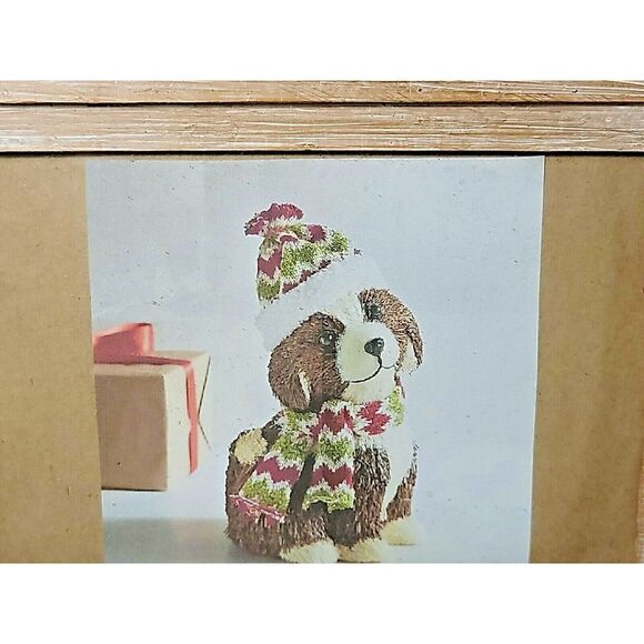 Pier 1 Pewter Dog and Distressed Wood‎ Photo Picture Frame Fits 4x7 & 5x8 Photos - Picture 4 of 6